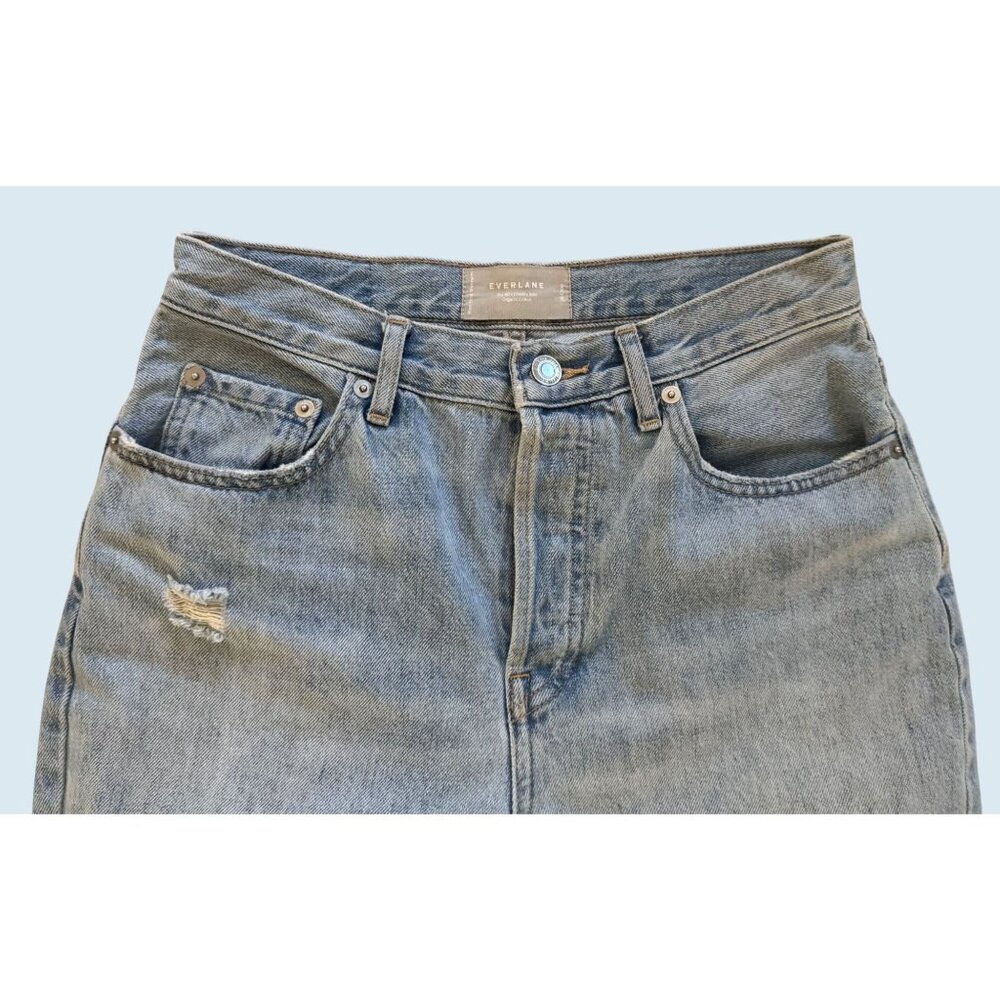 Everlane 90s Cheeky Crop Patchwork Button Fly Jea… - image 4